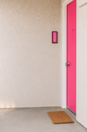 Trashy Flamingo valet trash service illustration